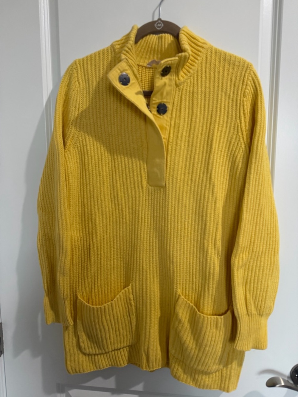 Soft Surroundings Mustard Cowl Neck Sweater